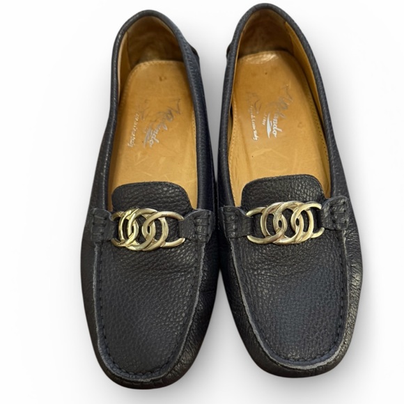 Roland Shoes - Calzoleria Rolando Bellagio navy blue leather loafers Size 39 / 8.5